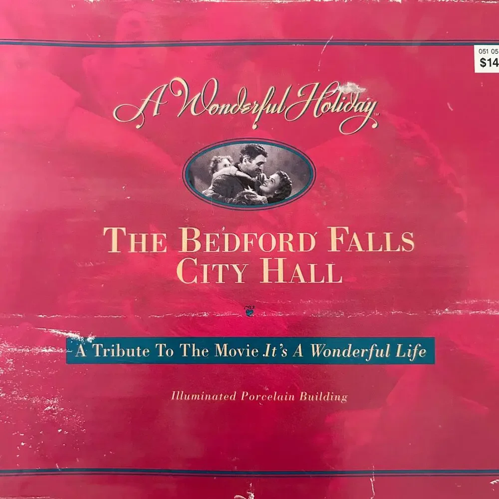 Its a Wonderful Life Holiday Village The Bedford Falls City Hall w/ Box 1997 VTG